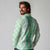 Hawaii Aloha Plumeria Lei Mint Palaka Long Sleeve Polo Shirt - Polynesian Pride