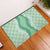 Hawaii Aloha Plumeria Lei Mint Palaka Rubber Doormat - Polynesian Pride
