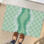 Hawaii Aloha Plumeria Lei Mint Palaka Rubber Doormat - Polynesian Pride