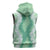 Hawaii Aloha Plumeria Lei Mint Palaka Sleeveless Hoodie - Polynesian Pride
