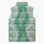 Hawaii Aloha Plumeria Lei Mint Palaka Sleeveless Puffer Jacket - Polynesian Pride