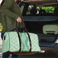 Hawaii Aloha Plumeria Lei Mint Palaka Travel Bag - Polynesian Pride