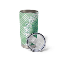 Hawaii Aloha Plumeria Lei Mint Palaka Tumbler Cup - Polynesian Pride