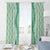 Hawaii Aloha Plumeria Lei Mint Palaka Window Curtain - Polynesian Pride