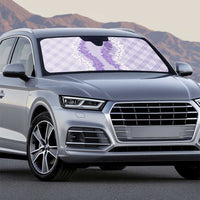 Hawaii Aloha Plumeria Lei Lavender Palaka Auto Sun Shade - Polynesian Pride