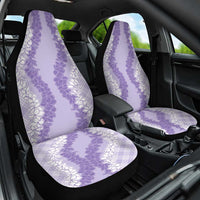 Hawaii Aloha Plumeria Lei Lavender Palaka Car Seat Cover - Polynesian Pride