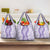 Hawaii Aloha Plumeria Lei Lavender Palaka Grocery Bag - Polynesian Pride