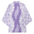 Hawaii Aloha Plumeria Lei Lavender Palaka Kimono - Polynesian Pride