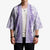 Hawaii Aloha Plumeria Lei Lavender Palaka Kimono - Polynesian Pride
