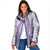 Hawaii Aloha Plumeria Lei Lavender Palaka Padded Jacket - Polynesian Pride