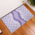 Hawaii Aloha Plumeria Lei Lavender Palaka Rubber Doormat - Polynesian Pride