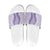 Hawaii Aloha Plumeria Lei Lavender Palaka Slide Sandals - Polynesian Pride