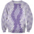 Hawaii Aloha Plumeria Lei Lavender Palaka Sweatshirt - Polynesian Pride