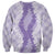 Hawaii Aloha Plumeria Lei Lavender Palaka Sweatshirt - Polynesian Pride