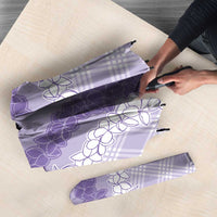 Hawaii Aloha Plumeria Lei Lavender Palaka Umbrella - Polynesian Pride