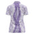 Hawaii Aloha Plumeria Lei Lavender Palaka Women Polo Shirt - Polynesian Pride