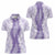 Hawaii Aloha Plumeria Lei Lavender Palaka Women Polo Shirt - Polynesian Pride