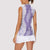 Hawaii Aloha Plumeria Lei Lavender Palaka Women Sleeveless Polo Shirt - Polynesian Pride