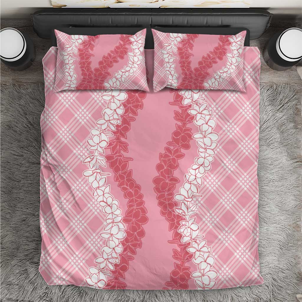 Hawaii Aloha Plumeria Lei Pink Palaka Bedding Set - Polynesian Pride