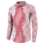 Hawaii Aloha Plumeria Lei Pink Palaka Button Sweatshirt - Polynesian Pride