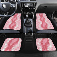 Hawaii Aloha Plumeria Lei Pink Palaka Car Mats - Polynesian Pride