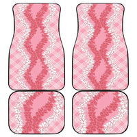 Hawaii Aloha Plumeria Lei Pink Palaka Car Mats - Polynesian Pride