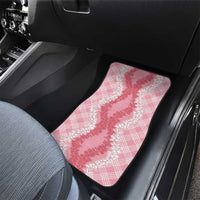 Hawaii Aloha Plumeria Lei Pink Palaka Car Mats - Polynesian Pride
