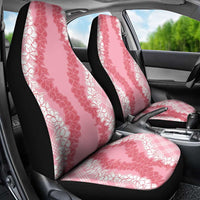 Hawaii Aloha Plumeria Lei Pink Palaka Car Seat Cover - Polynesian Pride