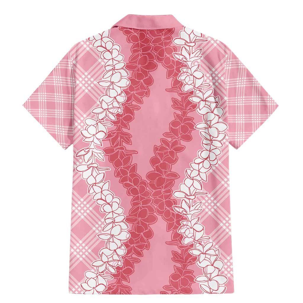 Hawaii Aloha Plumeria Lei Pink Palaka Family Matching Mermaid Dress and Hawaiian Shirt - Polynesian Pride