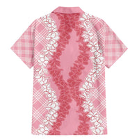 Hawaii Aloha Plumeria Lei Pink Palaka Family Matching Mermaid Dress and Hawaiian Shirt - Polynesian Pride