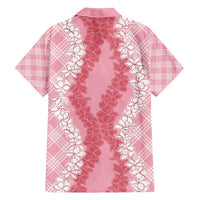 Hawaii Aloha Plumeria Lei Pink Palaka Family Matching Puletasi and Hawaiian Shirt - Polynesian Pride