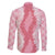 Hawaii Aloha Plumeria Lei Pink Palaka Family Matching Short Sleeve Bodycon Dress and Hawaiian Shirt - Polynesian Pride