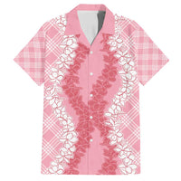 Hawaii Aloha Plumeria Lei Pink Palaka Family Matching Summer Maxi Dress and Hawaiian Shirt - Polynesian Pride