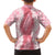 Hawaii Aloha Plumeria Lei Pink Palaka Kid Hawaiian Shirt - Polynesian Pride