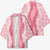 Hawaii Aloha Plumeria Lei Pink Palaka Kimono - Polynesian Pride
