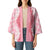 Hawaii Aloha Plumeria Lei Pink Palaka Kimono - Polynesian Pride