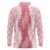 Hawaii Aloha Plumeria Lei Pink Palaka Long Sleeve Polo Shirt - Polynesian Pride