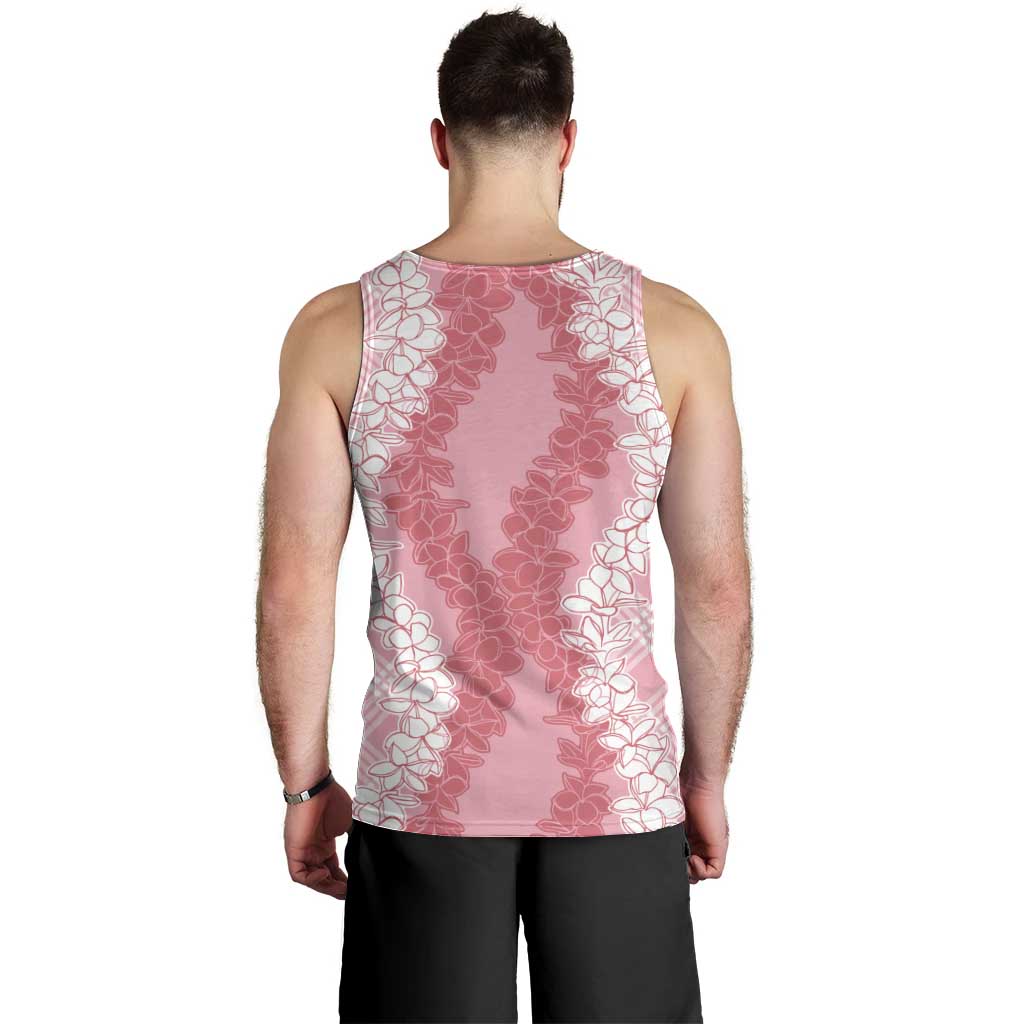 Hawaii Aloha Plumeria Lei Pink Palaka Men Tank Top - Polynesian Pride