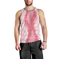 Hawaii Aloha Plumeria Lei Pink Palaka Men Tank Top - Polynesian Pride
