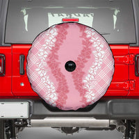 Hawaii Aloha Plumeria Lei Pink Palaka Spare Tire Cover - Polynesian Pride