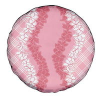 Hawaii Aloha Plumeria Lei Pink Palaka Spare Tire Cover - Polynesian Pride