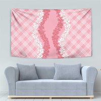 Hawaii Aloha Plumeria Lei Pink Palaka Tapestry - Polynesian Pride