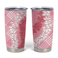Hawaii Aloha Plumeria Lei Pink Palaka Tumbler Cup - Polynesian Pride