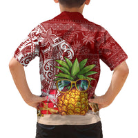 Mele Kalikimaka Hawaii Christmas Kid Hawaiian Shirt Pineapple Party LT7 - Polynesian Pride