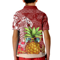 Mele Kalikimaka Hawaii Christmas Kid Polo Shirt Pineapple Party LT7 - Polynesian Pride