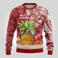 Mele Kalikimaka Hawaii Christmas Ugly Christmas Sweater Pineapple Party LT7 - Polynesian Pride