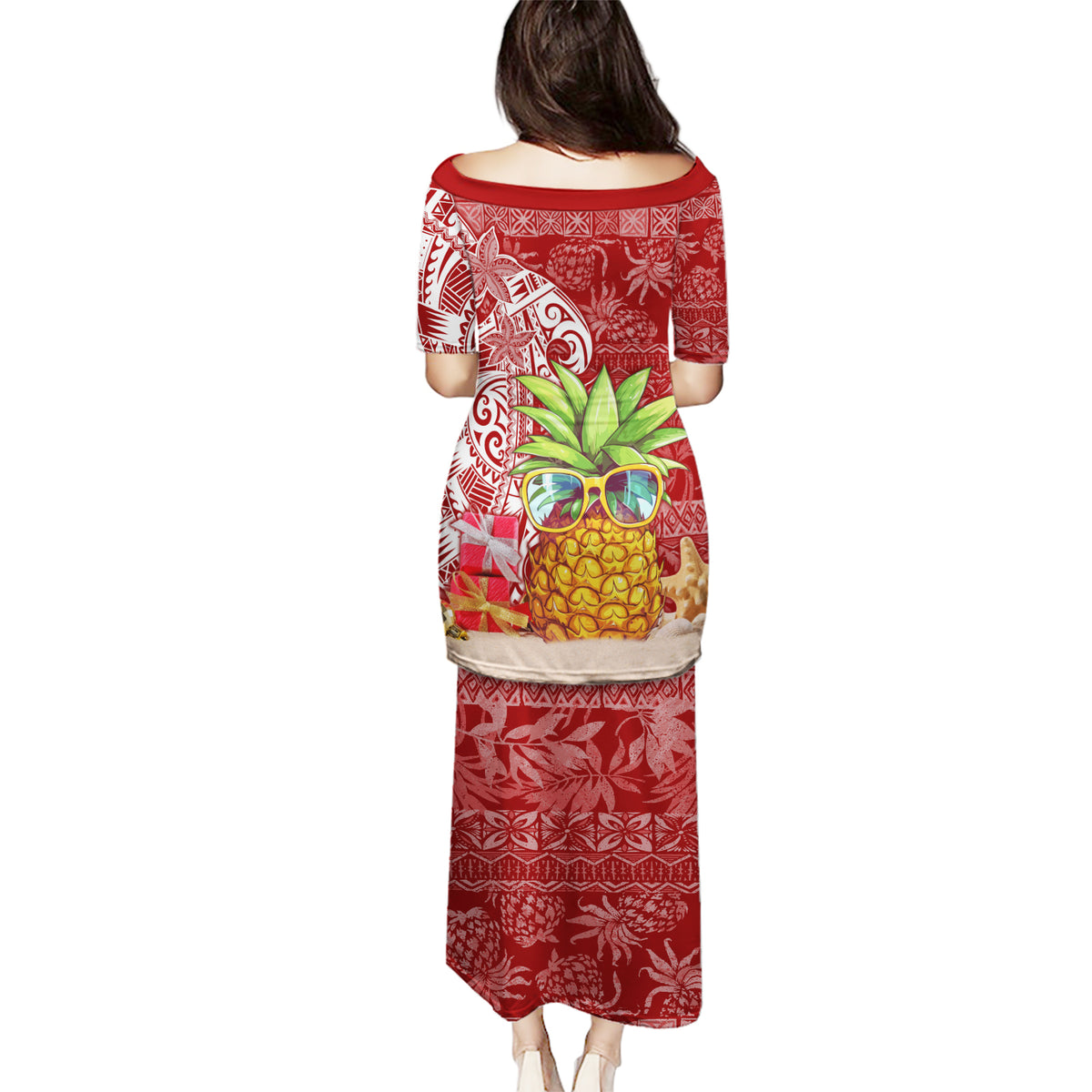 Mele Kalikimaka Hawaii Christmas Puletasi Pineapple Party LT7 - Polynesian Pride