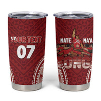 Personalized Mate Maa Tonga Rugby Tumbler Cup Ofa Atu Tonga