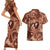 Hawaii Plumeria Couples Matching Short Sleeve Bodycon Dress and Hawaiian Shirt Hau'oli la Makuahine Sunburned LT7 - Polynesian Pride