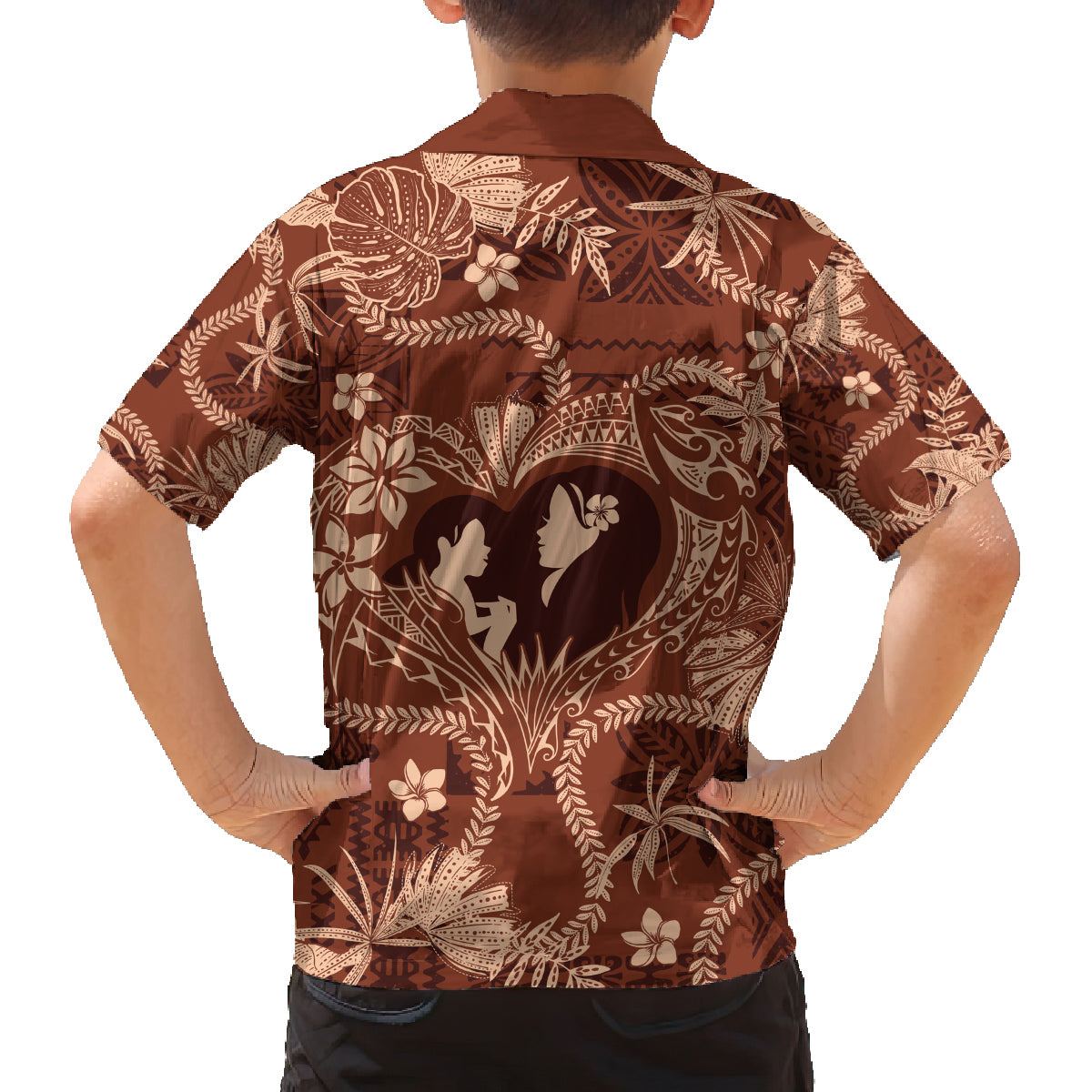 Hawaii Plumeria Family Matching Summer Maxi Dress and Hawaiian Shirt Hau'oli la Makuahine Sunburned LT7 - Polynesian Pride